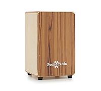 Compacto Cajon de Gear4music con cojín de asiento y Funda de Transporte Teca