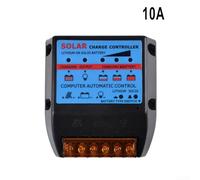 Compacto para controlador de carga solar PWM para sistemas de batería de 12 V, muestra el estado operativo y proporciona una gestión de energía fiable (10 A)
