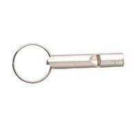 Compacto para mini silbato de metal para entrenamiento de mascotas y uso de supervivencia al aire libre, señal de angustia para perros, pájaros, senderismo, situaciones de campamento (plata)