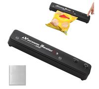 Compacto Sellador al Vacío | Reutilizable Hermético Eléctrico | Selladora al Vacío con 100 Bolsas de | Para Conservación De Carne Cruda Granos Mariscos Fruta Queso