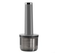 Compacto USB recargable para mini molinillo de carne para cocinar en interiores, pícnics al aire libre, camping y dormitorio, con motor silencioso de alta eficiencia y materiales (gris)