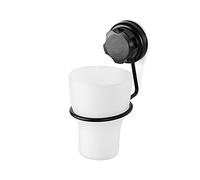 Compactor Bestlock Black Vaso para Cepillos de Dientes - Fácil instalación sin taladro, Negro, 8x11x15.5 cm