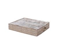 Compactor Bolsa de almacenamiento de zapatos, Gama Rivoli, Color beige, Tamaño 76 x 60 x15 cm, Capacidad para 12 pares, Ventana transparente, RAN4481_B