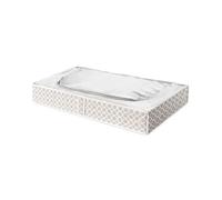 Compactor Bolsa de Almacenamiento Plana bajo Cama, Gama Madison, Color Blanco y Beige, Tamaño 107 x 46 x 16 cm, Ventana Transparente, RAN7468