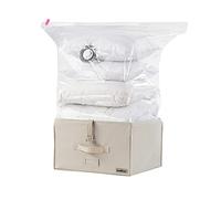Compactor Caja de almacenamiento al vacío, rígida, ahorra espacio, Tamaño M- 100 litros, Gama 2.0 Trunks, Beige, RAN7116