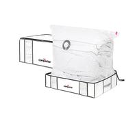Compactor Caja de Vacío Semi-Rígida LIFE 3D - Tamaños L y XXL, Blanco, Compresión hasta 75%