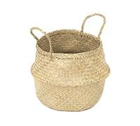 Compactor Naturel Home ran8406 Cesta Plegable Talla M (Piel sintética) Belly, Junco de mar, Natural, 35 x 32 cm, Fibra