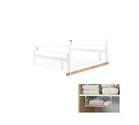 Compactor Cesta para Colgar en los estantes, Gama XTEND, Metal Lacado Epoxi, Blanco y Madera, Talla M: 32.7 x 30.7 x Al.14.5 cm, RAN9019