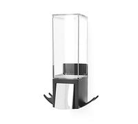Compactor Dosificador de jabón, Capacidad de 500 ml, Tamaño: 12.1 x 12.1 x 20.6 cm, Fabricado con plástico ABS, Color Transparente y Negro, RAN9654
