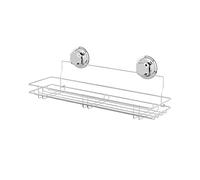 Compactor Estantería para el baño, Fijación con ventosas, hasta 12 Kg, Acero Cromado antioxidante, 45.4x14.1x11.5cm, RAN7803