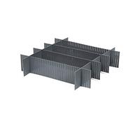 Compactor Lote de 3 Set de 6 Piezas Separador de cajón, Color Gris, Tamaño: 44 x 10 cm, RAN9873