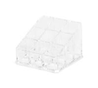 Compactor Organizador de cosméticos con 9 Huecos, Transparente, Fabricado en poliestireno, Tamaño, 9 x 9 x 6.5 cm, RAN5054