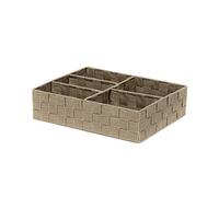 Compactor Tex Cesto 5 Scomparti, 32 x 25 x 8 cm, marrón, Rayon, Corcho, 5 compartments
