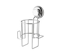 Compactor Porta secador para el baño, Fijación por ventosas, hasta 6 Kg, Acero Cromado antioxidante, 15 x 13.6 x H.22.4 cm, RAN7801