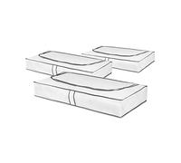 Compactor Set de 3 Bolsas para Debajo de la Cama Neotex-45x108xH 15 cm-N.W 0,110 Kg, Blanco, Non Applicable