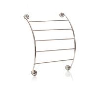 Compactor Toallero Media Luna con 5 Barras. Gama surelock. Fijación Mediante Ventosa. Fabricado con Caucho, plástico y Acero Cromado. Color Plata. Tamaño: 63,5 x 79 x 18,5 cm. RAN5122