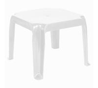 Compamia Sunray - Mesa auxiliar cuadrada de resina para patio, color blanco (juego de 2)