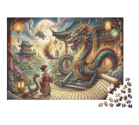 Compañero Dragón Espiritual Puzzle 1000 Piezas Adultos Y Niños,Rompecabezas,Anti-estrés,Regalo Ideal,Premium,Cartón,14 Años+,Deco Pared,Desafío,Educativo,Reto,Relax 38x26cm