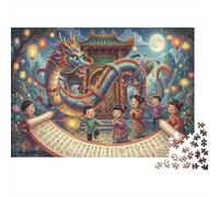 Compañero Dragón Espiritual Puzzle De Madera 500 Piezas Adultos Y Niños,Reto,Rompecabezas,Deco Pared,Regalo Ideal,14 Años+,Anti-estrés,Relax,Desafío,Madera,Educativo (52x38cm)