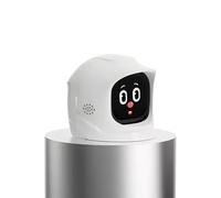 Compañero Emocional Inteligente para el Tablero del Auto, Mascota Magnética Activada por Movimiento con más de 90 Emojis, Mini Programa de Personalización, Altavoz Integrado(White)