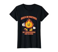 Compañero Mis Hemorroides Están Flaring Divertido Desquiciado Adulto Meme Camiseta gráfica económica, Mujer, Negro, L