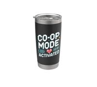 Compañeros de juegos de pareja de jugadores a juego Vaso térmico de acero inoxidable de doble pared