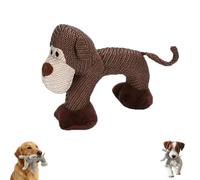 Compañeros de safari de lino, animales masticables para perros chirriantes, tela de lino resistente, juguete de peluche para perros pequeños y medianos, alivia el aburrimiento y la ansiedad (Monkey)