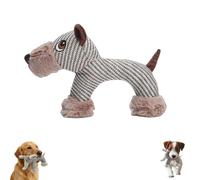 Compañeros de safari de lino, animales masticables para perros chirriantes, tela de lino resistente, juguete de peluche para perros pequeños y medianos, alivia el aburrimiento y la ansiedad (Dog)
