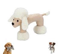 Compañeros de safari de lino, animales masticables para perros chirriantes, tela de lino resistente, juguete de peluche para perros pequeños y medianos, alivia el aburrimiento y la ansiedad (Sheep)