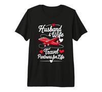 Compañeros de Viaje de Pareja a Juego para Esposo y Esposa de por Vida Camiseta Premium