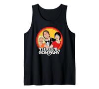 Compañía de Tres compañeros de Cuarto cómic ilustración Retro Camiseta sin Mangas