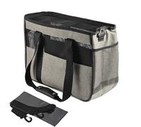 Companion Travel Satchel - Ventilated Soft Side Structure Featuring Sections Secure Storage Lightweight Crosbody Pouch Versatile Mobility Holder in Vacation Car Ride Park Outing Hiking Stroll | Daily