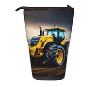 Company Farm Tractor - Estuche retráctil vertical para lápices, maquillaje, bolsa de almacenamiento para bolígrafos, lápices y objetos pequeños, Black, Talla única, Neceser de maquillaje