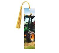 Company Farm Tractor - Marcadores de página de lectura, 5 marcapáginas de madera con borlas, regalos para los amantes de los libros