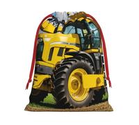 Company Farm Tractor Print - Bolsas de regalo de varios tamaños, bolsas de regalo con cordón para mujeres, Navidad, cumpleaños, reutilizables