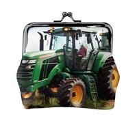 Company Farm Tractor Print Exquisito Kiss Lock Cartera compacta versátil para mujer, monedero pequeño con cremallera