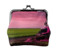 Company Farm Tractor Print Exquisito versátil Kiss Lock Monedero pequeño con cremallera para monedas tarjetas
