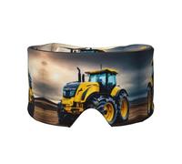 Company Farm Tractor Print - Máscara de ojos y orejeras para dormir transpirable ultrafina para un sueño saludable, ajustable