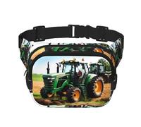 Company Farm Tractor - Riñonera grande para mujer, bonita riñonera cruzada a la moda, Negro -, Talla única