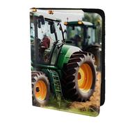 Company Farm Tractor - Soporte para pasaporte con impresión de tractor, artículos esenciales de viaje, cartera antirrobo para tarjetas y pasaportes, tamaño para adaptarse a todos los pasaportes