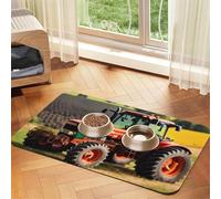 Company Farm Tractors - Alfombrilla de alimentación de piel sintética para perros, gatos, mascotas, absorbente, parte inferior de goma antideslizante