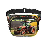 Company Farm Tractors - Riñonera grande con estampado de tractores para mujer, bonita riñonera cruzada a la moda, Negro -, Talla única