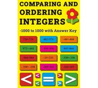 Comparing and Ordering Integers: -1000 to 1000 with Answer Key