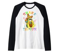 Comparte la Divertida Fiesta de Frutas y Frutas del Cinco de Mayo con Aguacate Camiseta Manga Raglan