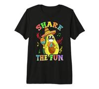Comparte la Divertida Fiesta de Frutas y Frutas del Cinco de Mayo con Aguacate Camiseta Premium