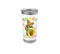 Comparte la divertida fiesta de frutas y frutas del Cinco de Mayo con Aguacate Vaso térmico de acero inoxidable de doble pared