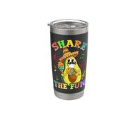 Comparte la divertida fiesta de frutas y frutas del Cinco de Mayo con Aguacate Vaso térmico de acero inoxidable de doble pared