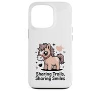 Compartiendo Senderos Compartiendo Sonrisas Lindo Pony Carcasa para iPhone 13 Pro
