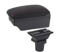 Compartimento Central Para Coche Reposabrazos Caja De Almacenamiento Accesorios Interiores Para VW Para Up 2009 2010 2011-2020 RESPUNEKBAH(C1 red line 7USB)