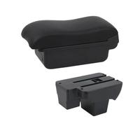 Compartimento Para Reposabrazos De Coche Caja De Almacenamiento Central Retrofit Carga USB Accesorios Internos Para VW Para Polo 2019-2024 RESPUNEKBAH(A2 black line No USB)